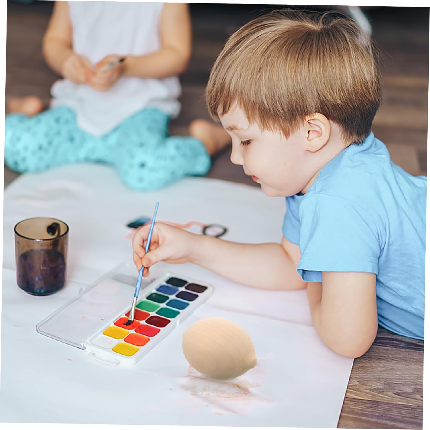 5Pcs Unfinished Wooden Lemon DIY Painting Kit