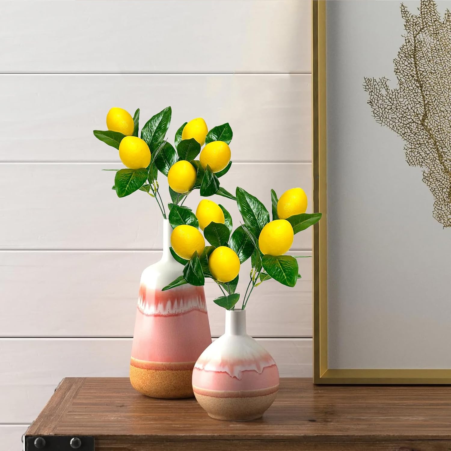 3pcs Artificial Lemon Branches for Home Decor