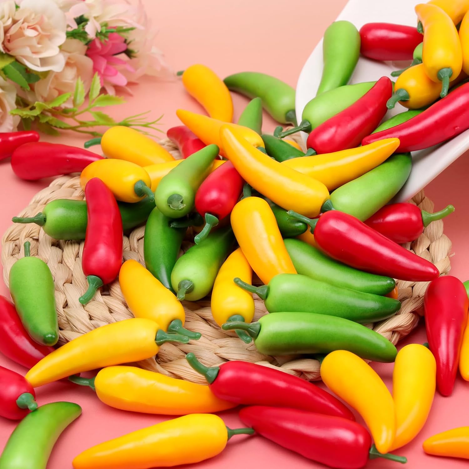 Gresorth 60pcs Artificial Mini Pepper Chili Decor