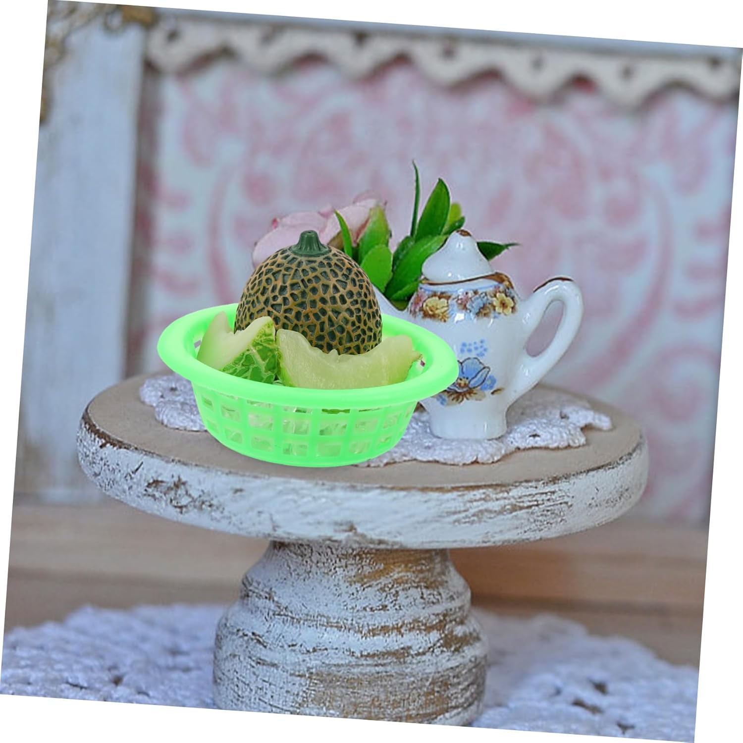 Hemoton Mini Iced Cantaloupe Decor Prop for Dollhouse Photography