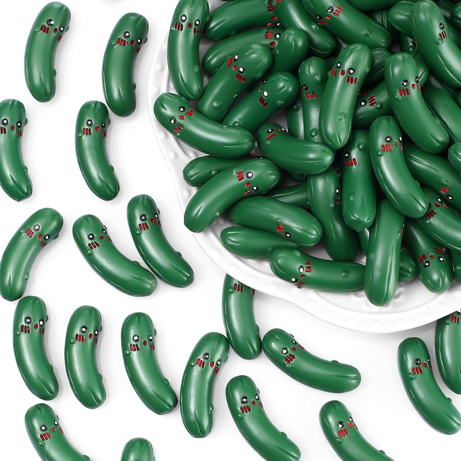 200 Pcs Cute Pickle Artificial Decor for Home Office