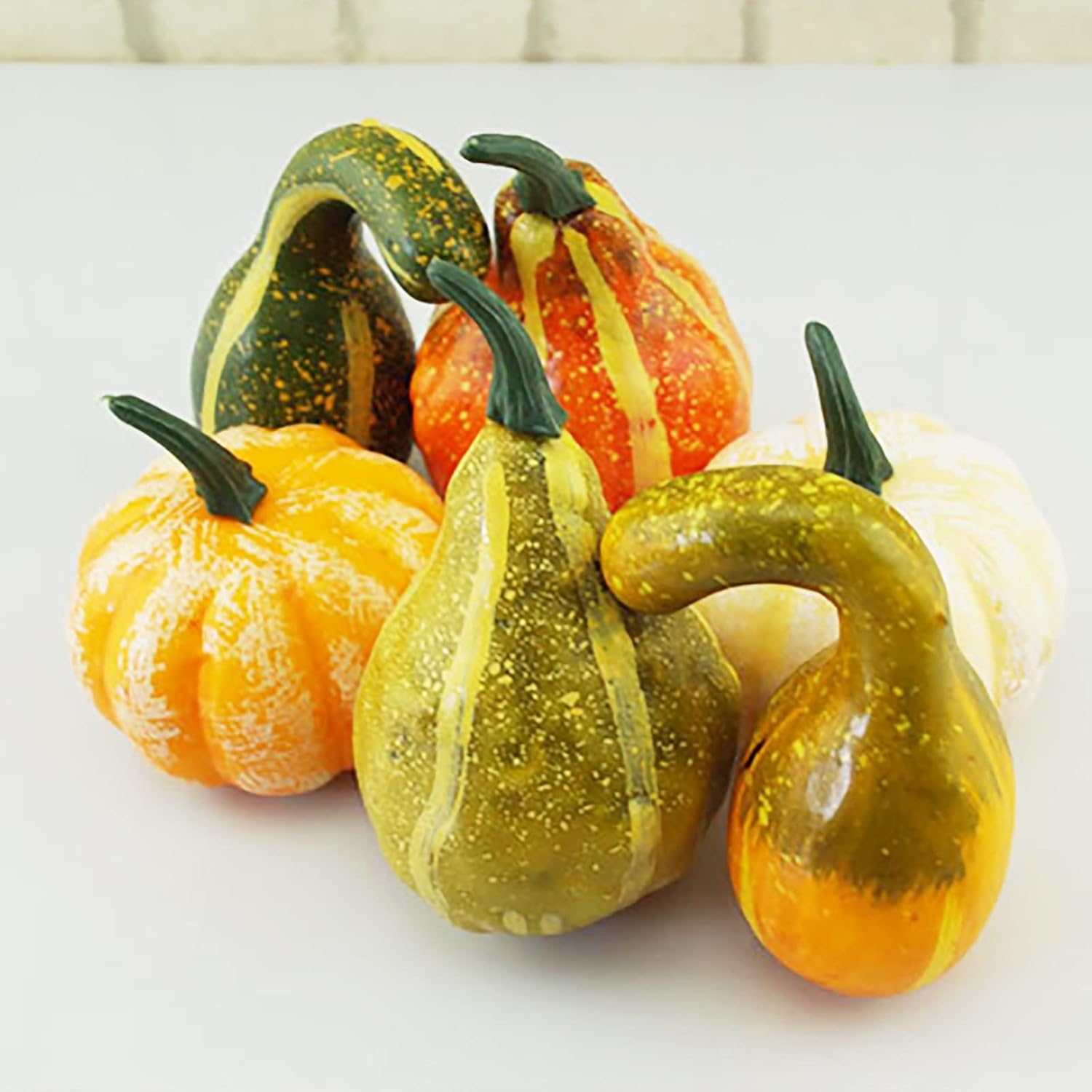DAMEING 12Pcs Artificial Pumpkins and Gourds for Home Decoration