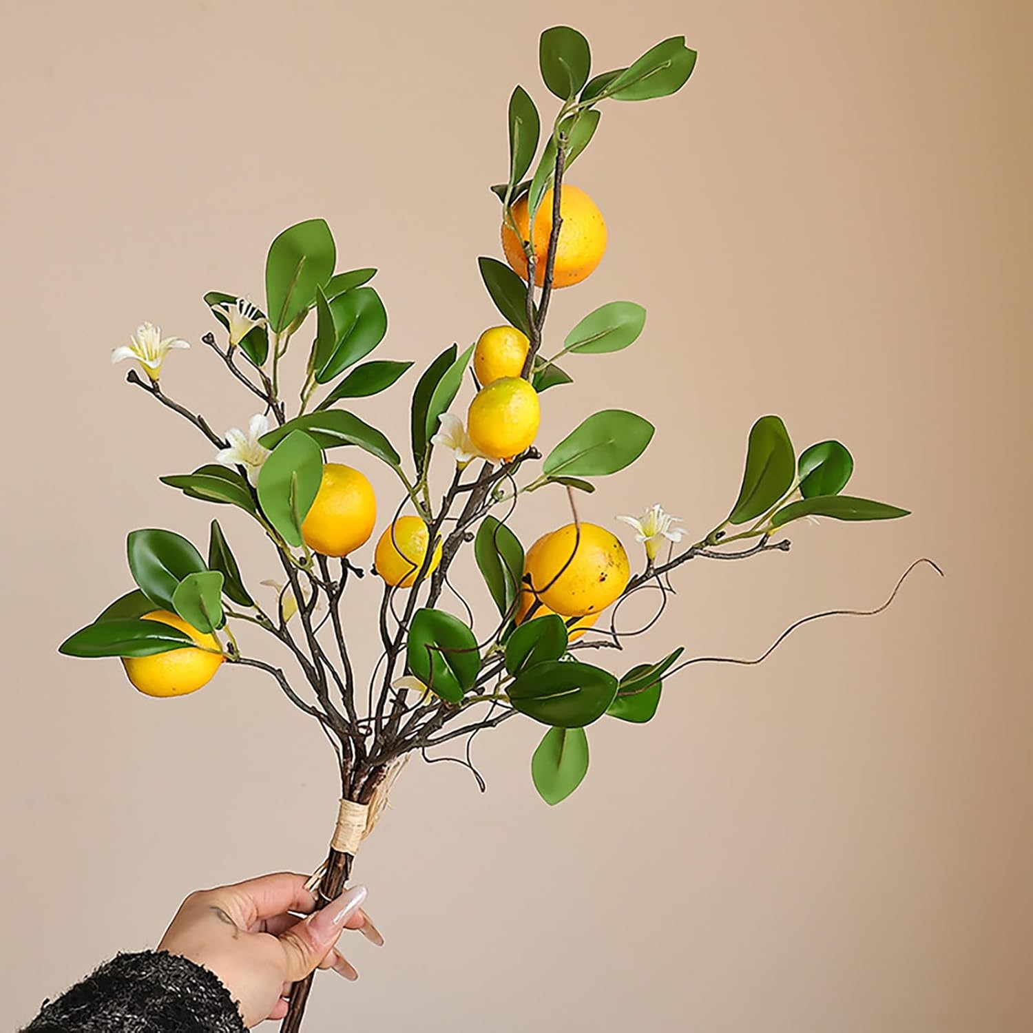 JUOPZKENN Artificial Lemon Branches 2pcs