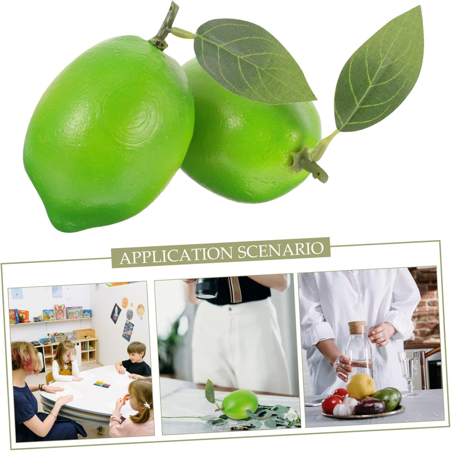 4pcs Artificial Lemon Decor for Home Kitchen Party