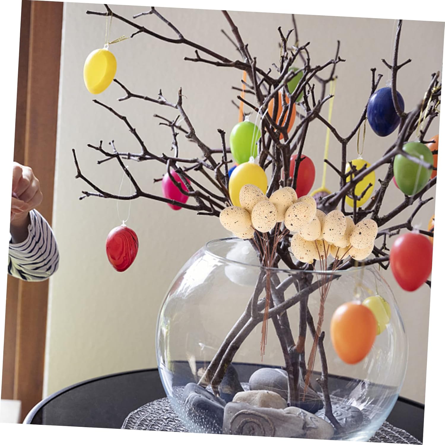 DECHOUS 6pcs Easter Egg Stems Decor Artificial Fruit Branches