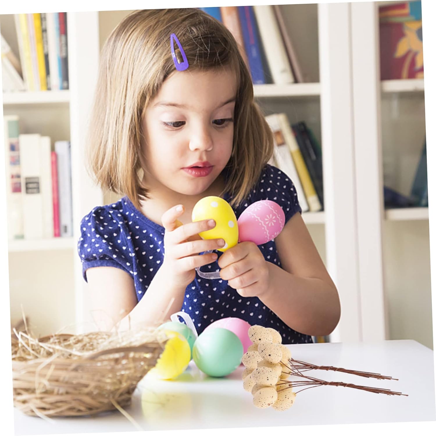 DECHOUS 6pcs Easter Egg Stems Decor Artificial Fruit Branches