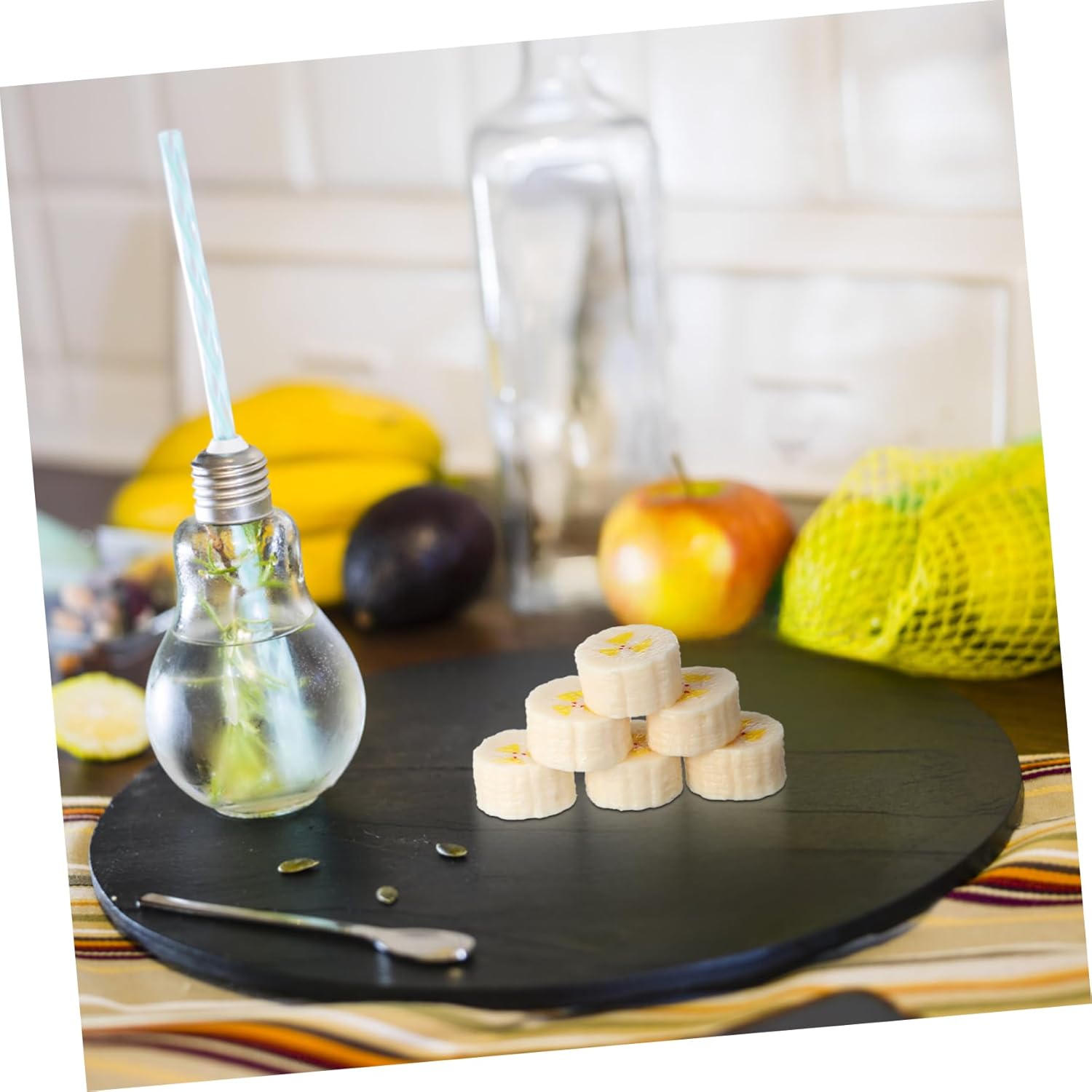 6pcs Artificial Banana Slices for Party Centerpiece
