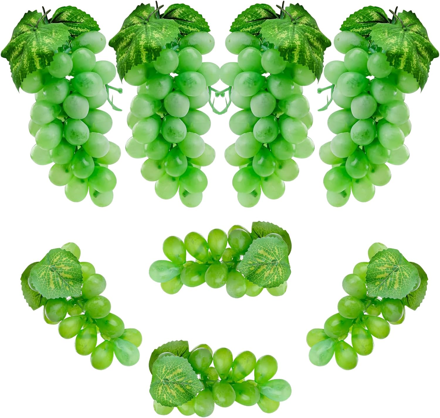 Green Frosted Grape Bunches 4L 4S Rustic Garland
