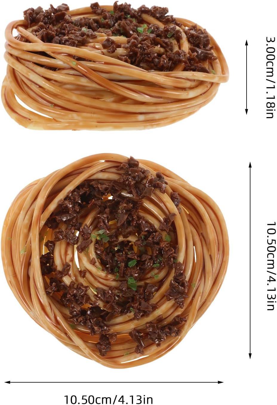 LUOZZY Artificial Spaghetti with Meat Sauce Decorative Food Display Prop