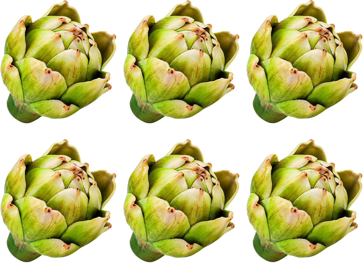 6pcs Realistic Artificial Artichoke Decor Green