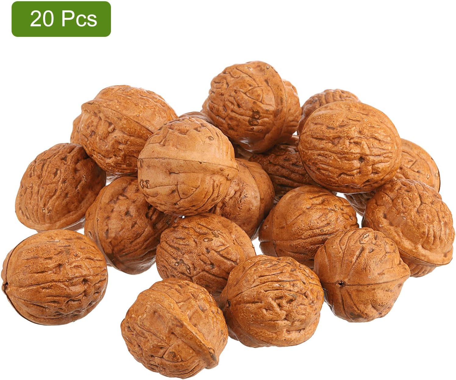 Uxcell 20PCS Artificial Walnut Decorations