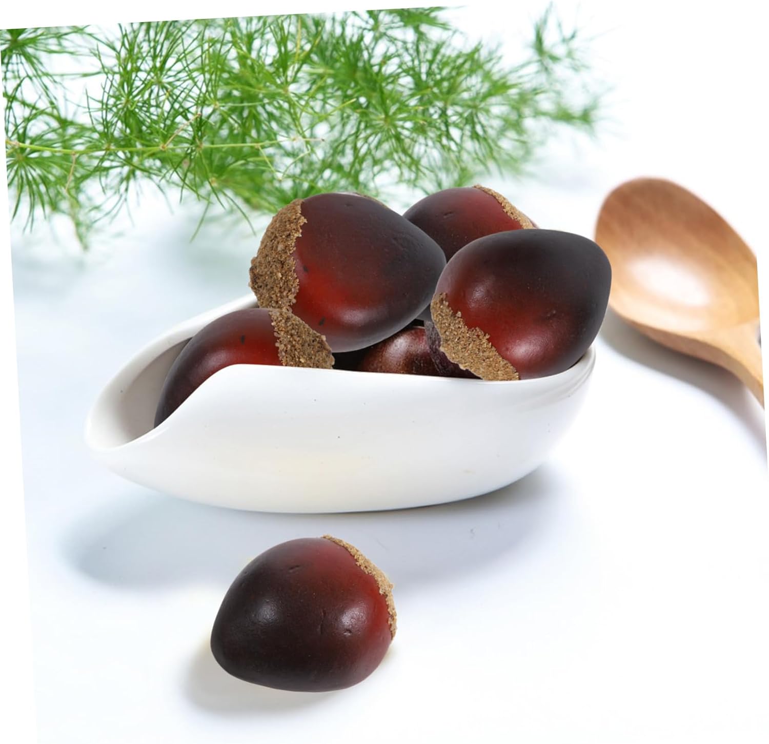 PRETYZOOM 5 Sets Realistic Artificial Chestnuts Decorations