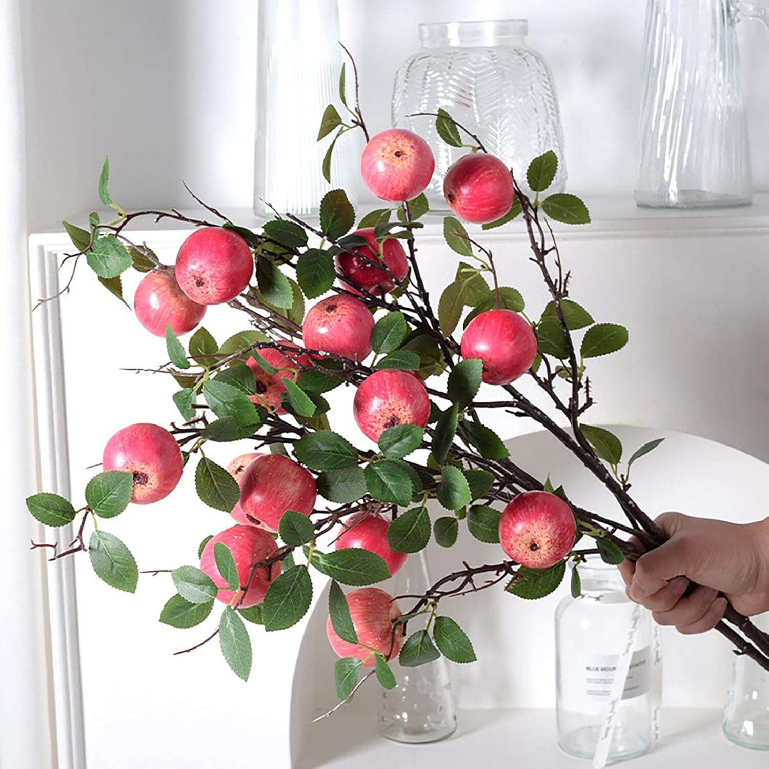 Lifelike Artificial Apple Branches for Home Decor