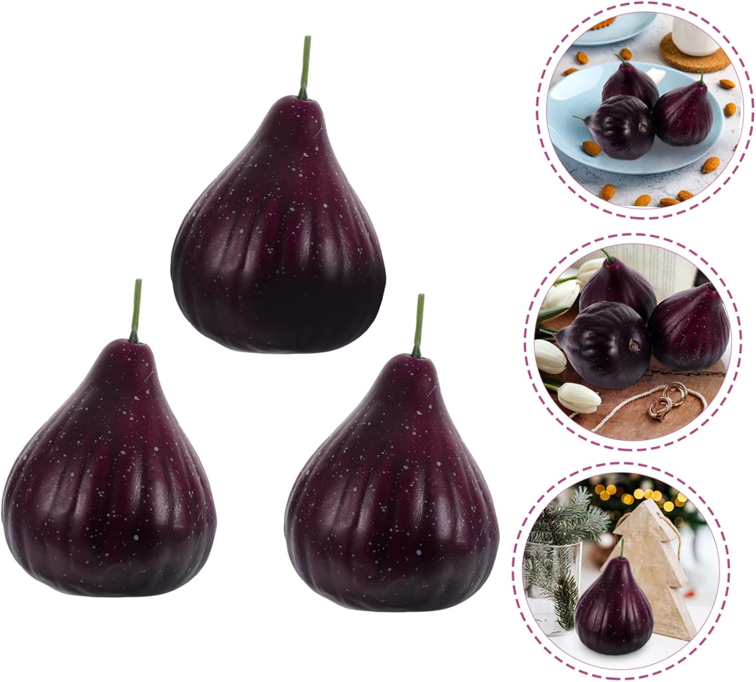 Zerodeko 9pcs Realistic Artificial Fig Ornaments
