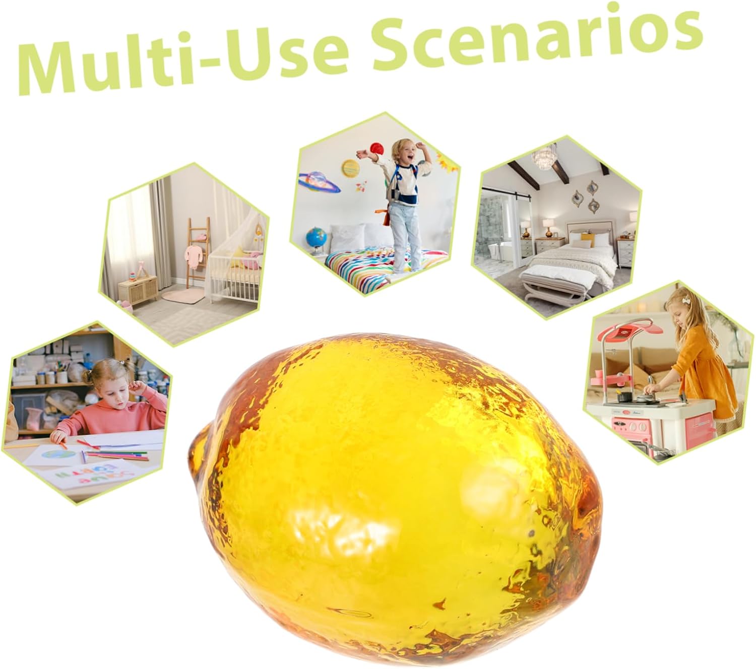 BESPORTBLE Crystal Lemon Figurine Decor for Desk and Counter