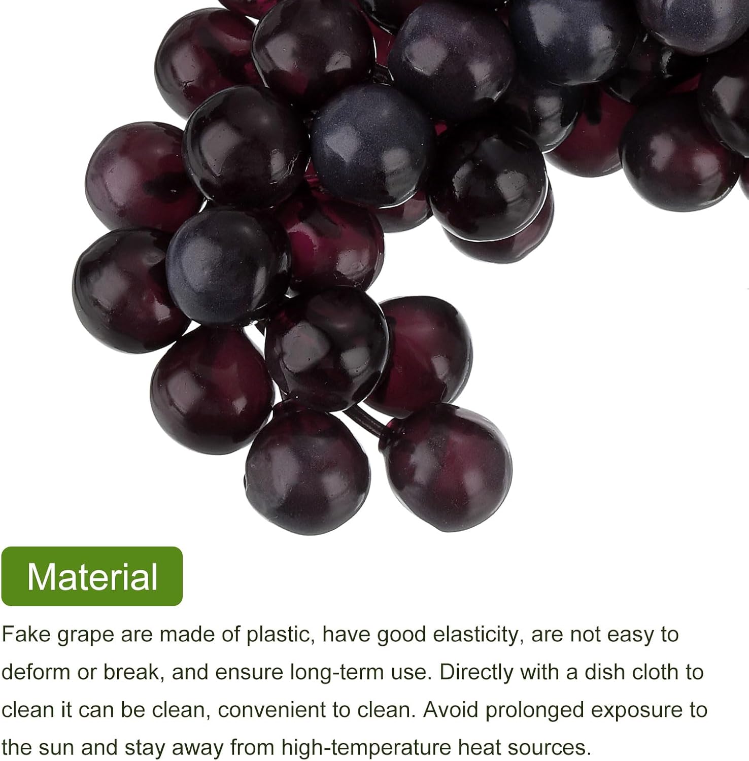 Uxcell 2pcs Artificial Grapes - Black Wedding Farmhouse Photography Decor Props