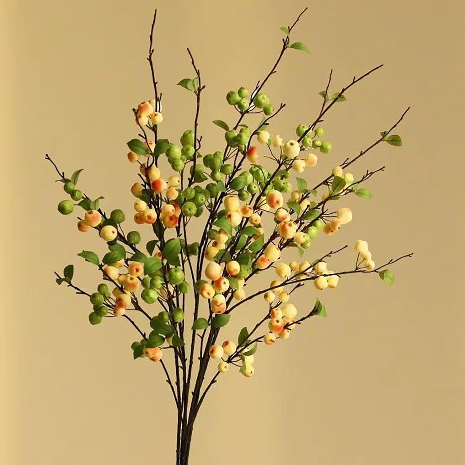 41 Inch Artificial Apples Branch Yellow