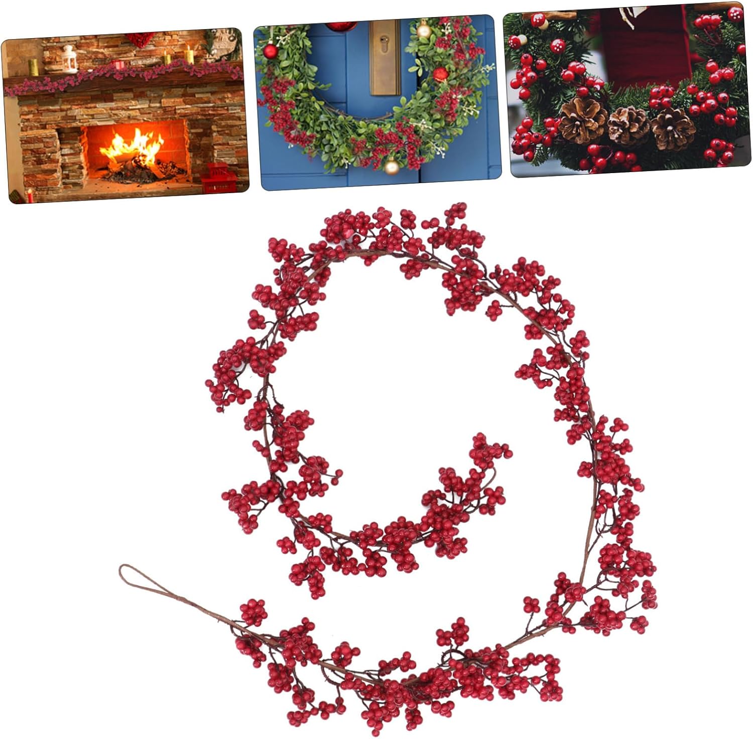 Christmas Artificial Red Fruit Decor for Home and Party