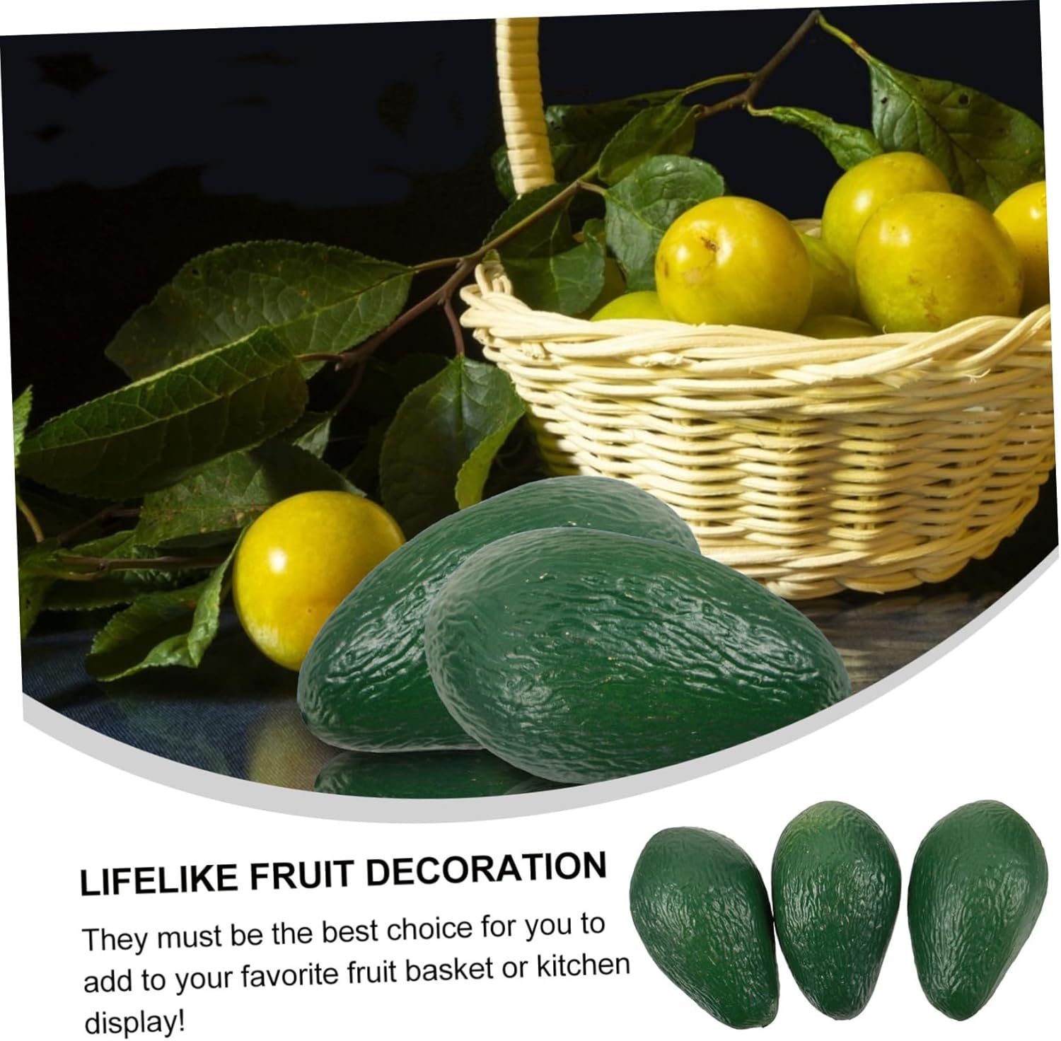 Realistic Avocado Simulation Artificial Fruits for Store Display