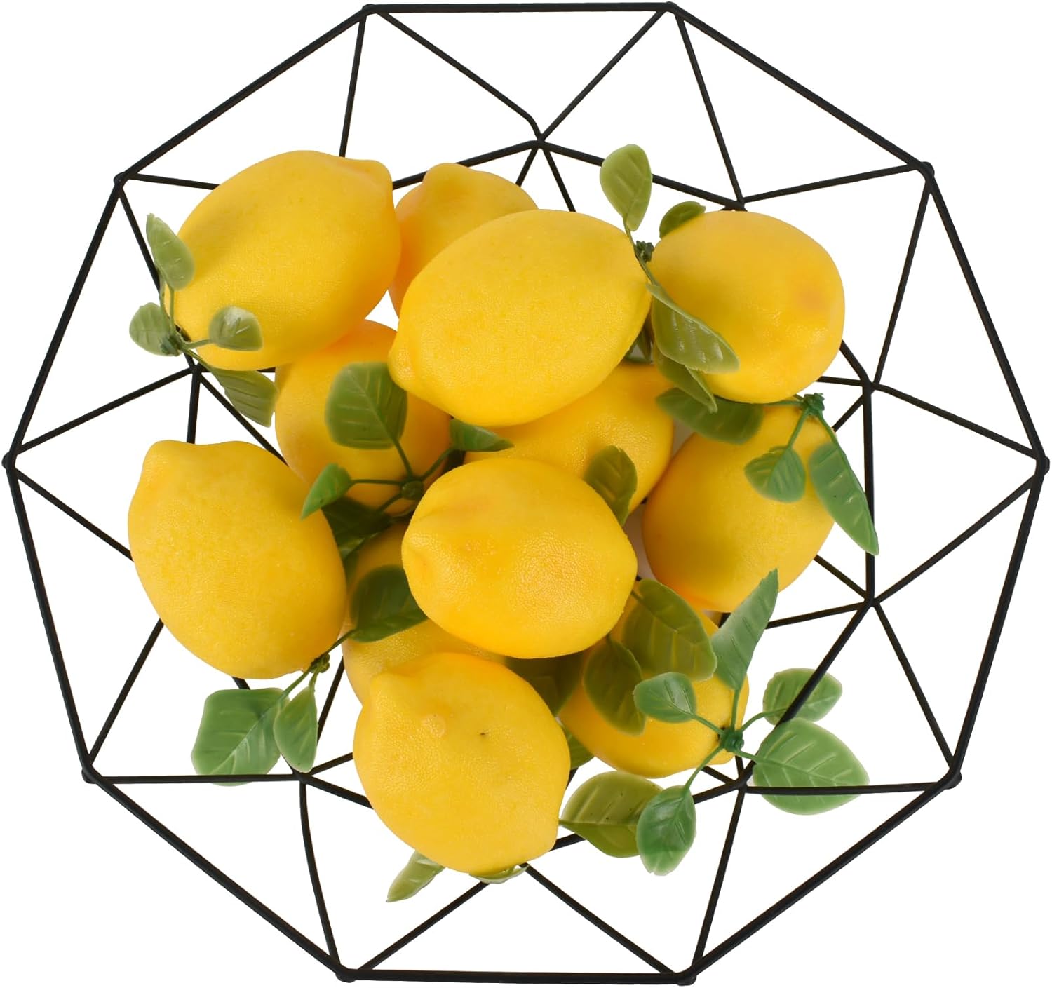 Artificial Lemons with Leaves 12 Pcs Decor