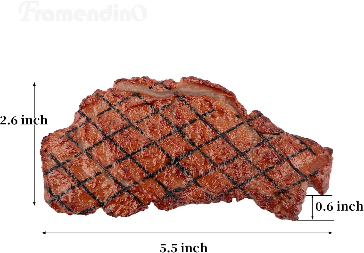 Framendino 2 Pack Artificial Steak for Display and Photography