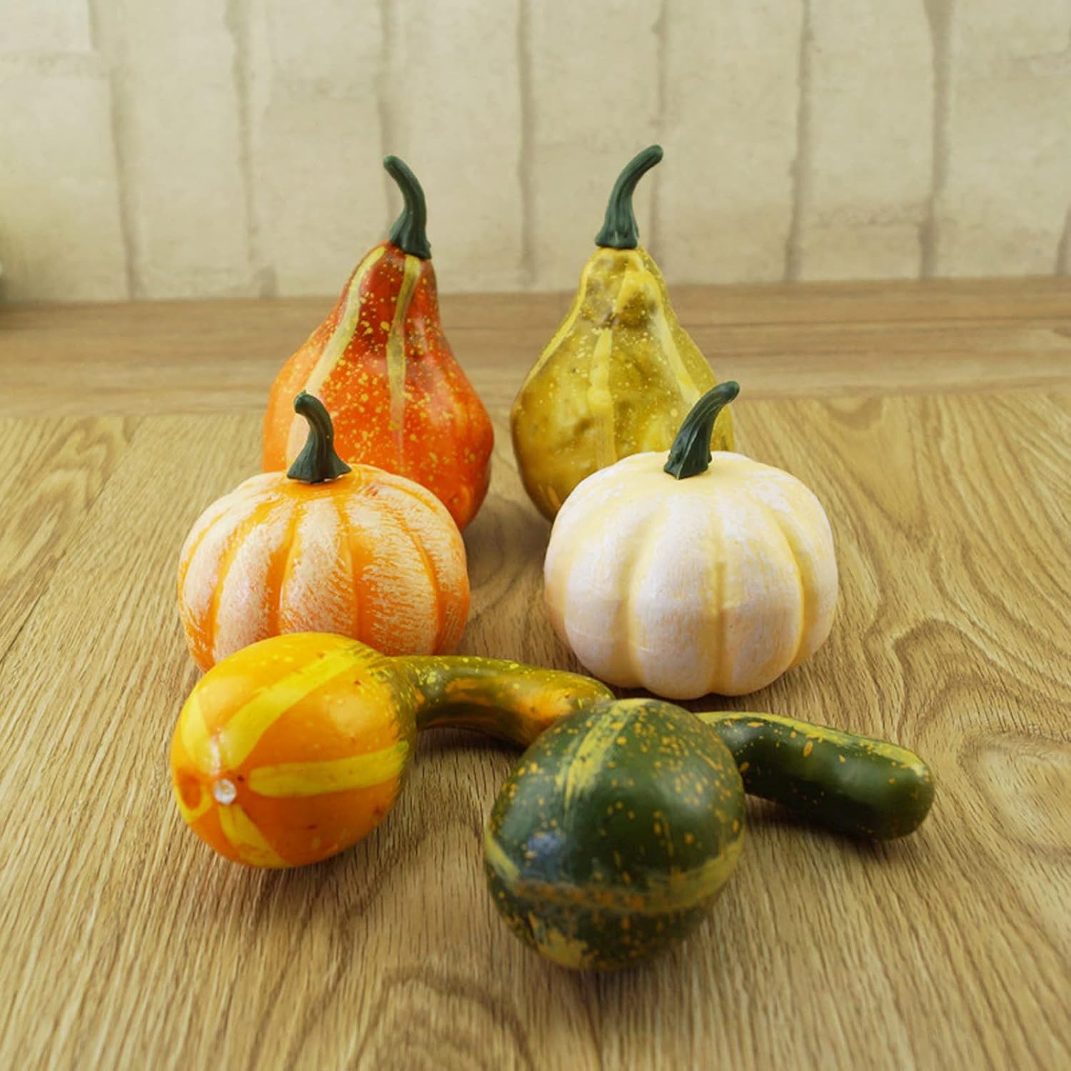 DAMEING 12Pcs Artificial Pumpkins and Gourds for Home Decoration