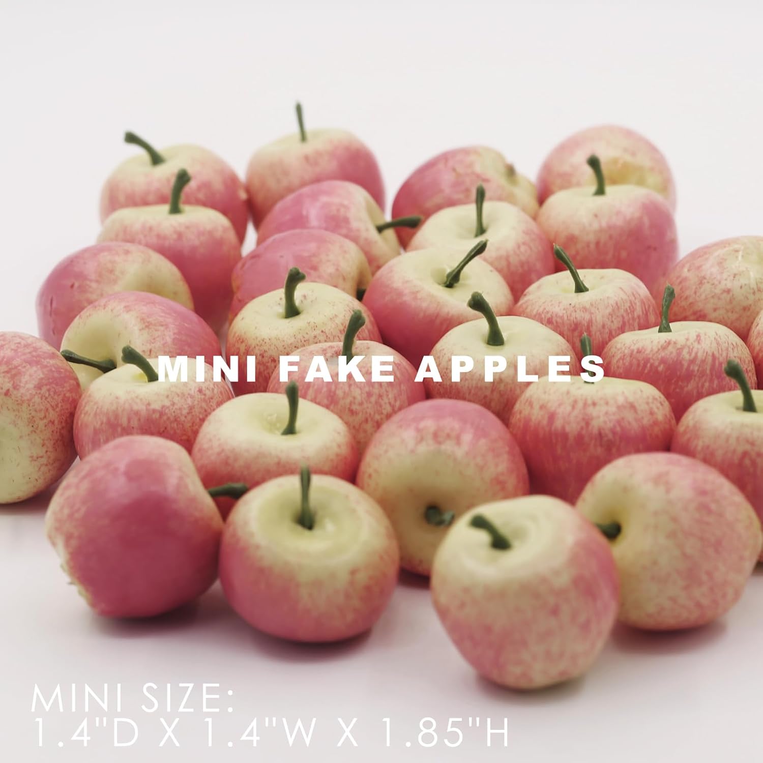 30 Pcs Mini Artificial Pink Apples Decor