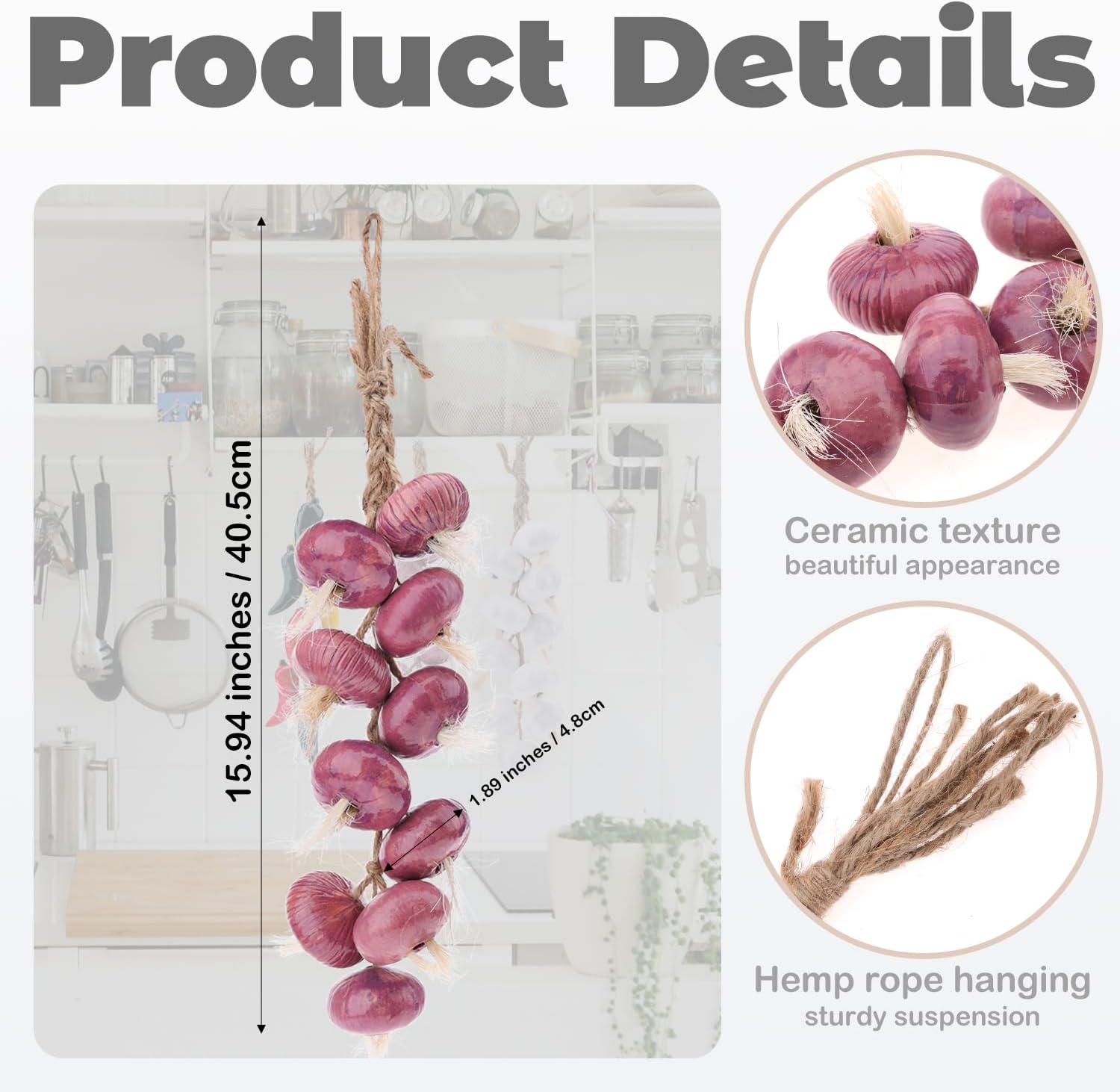 Gresorth Artificial Purple Garlic String Hanging Decoration