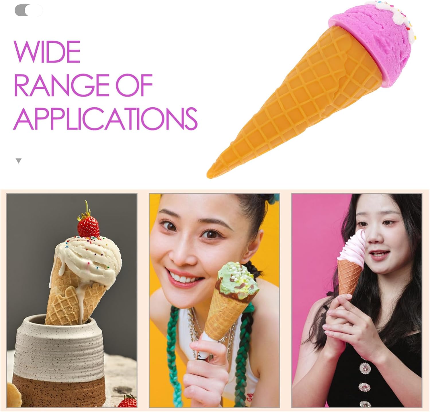 Jojofuny Artificial Ice Cream Cone Display