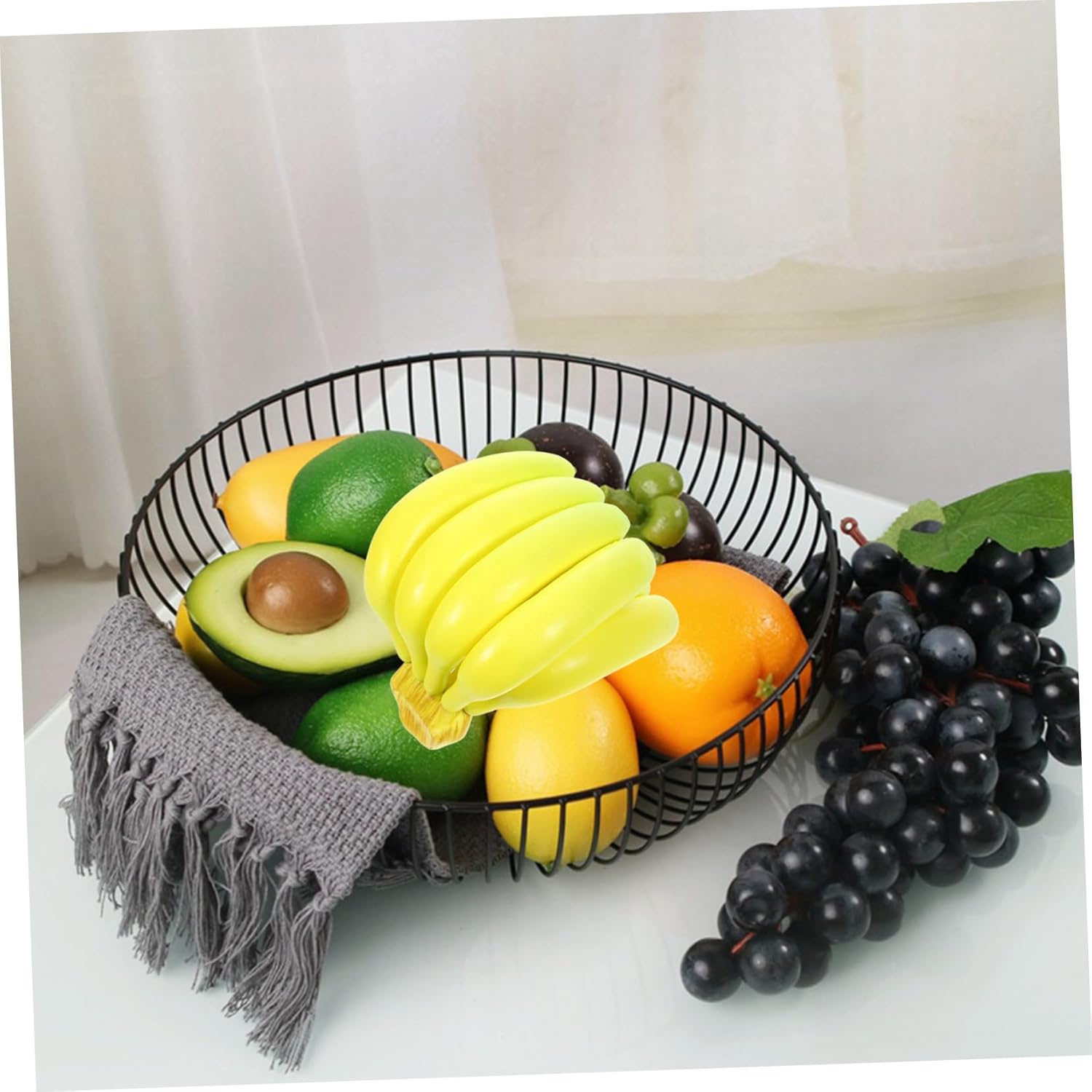 Cabilock Lifelike Banana Cluster Artificial Fruit Decor
