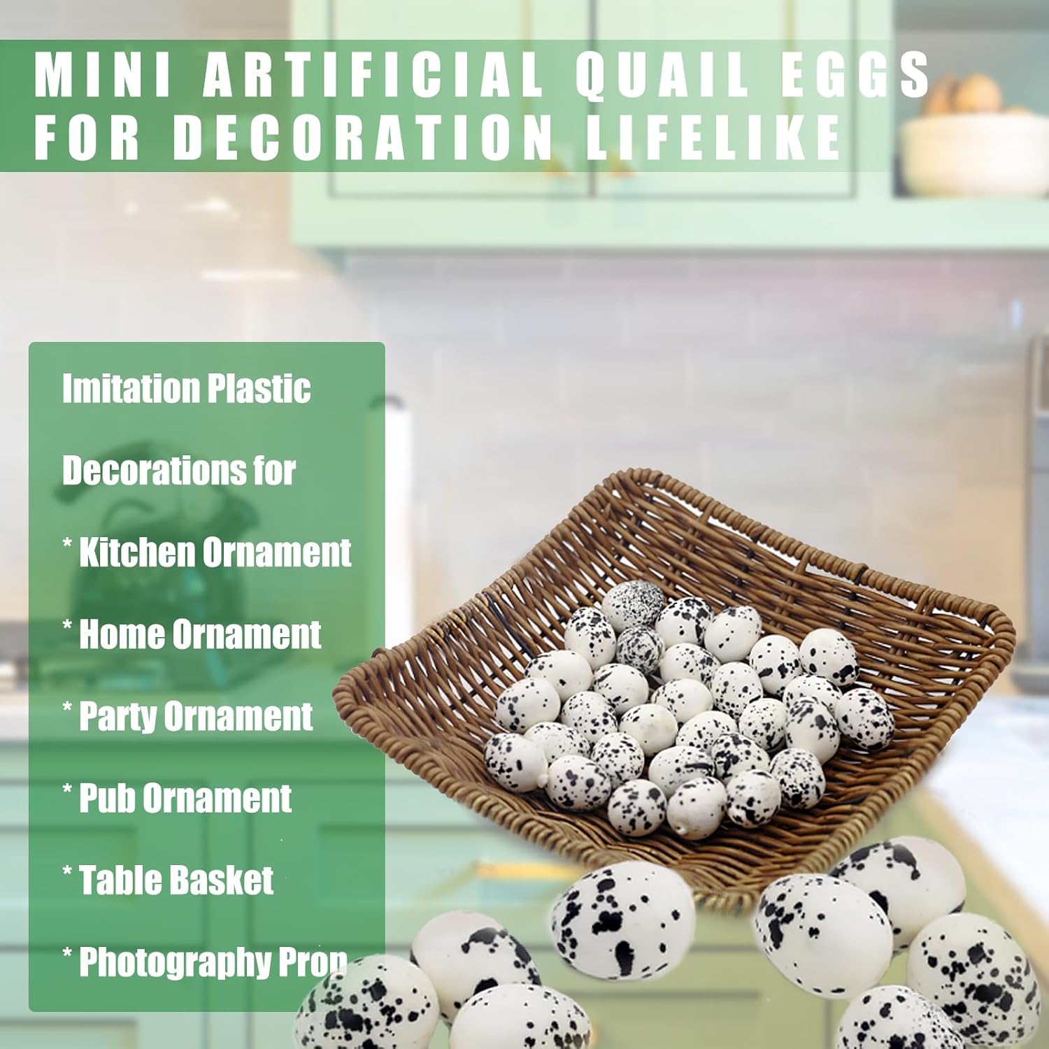 Tuxiaobu Lifelike Quail Egg Decorations 30 Pcs White