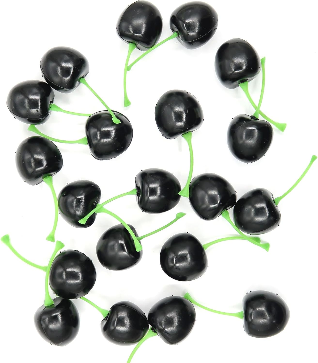 20Pcs Artificial Black Cherry Faux Fruit Decor