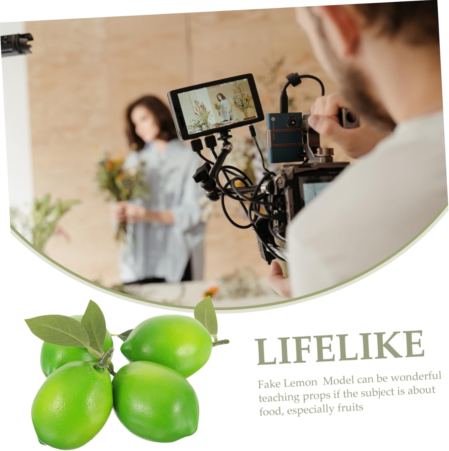 4pcs Artificial Lemon Decor for Home Kitchen Party