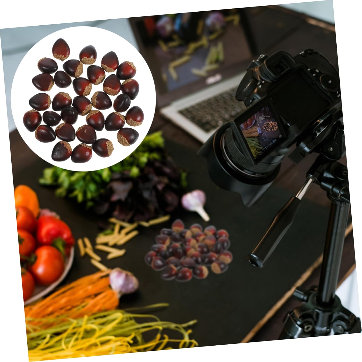 PRETYZOOM 5 Sets Realistic Artificial Chestnuts Decorations
