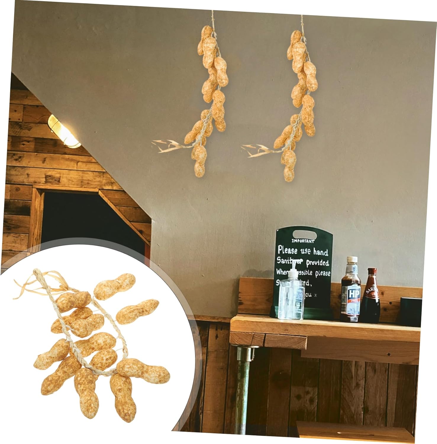 GLEAVI 5 Pack Artificial Peanut String Decorations