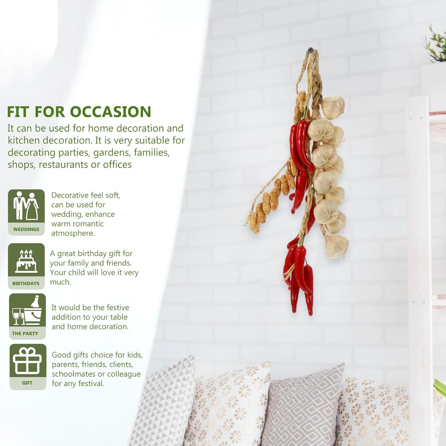 Simulation Vegetable Lanyard Artificial Garlic Pepper Peanut String Pendant