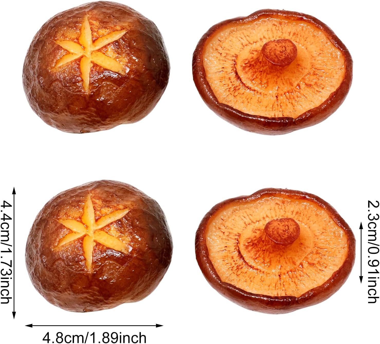 Honbay 4PCS Realistic Artificial Barbecue Mushroom Decorations