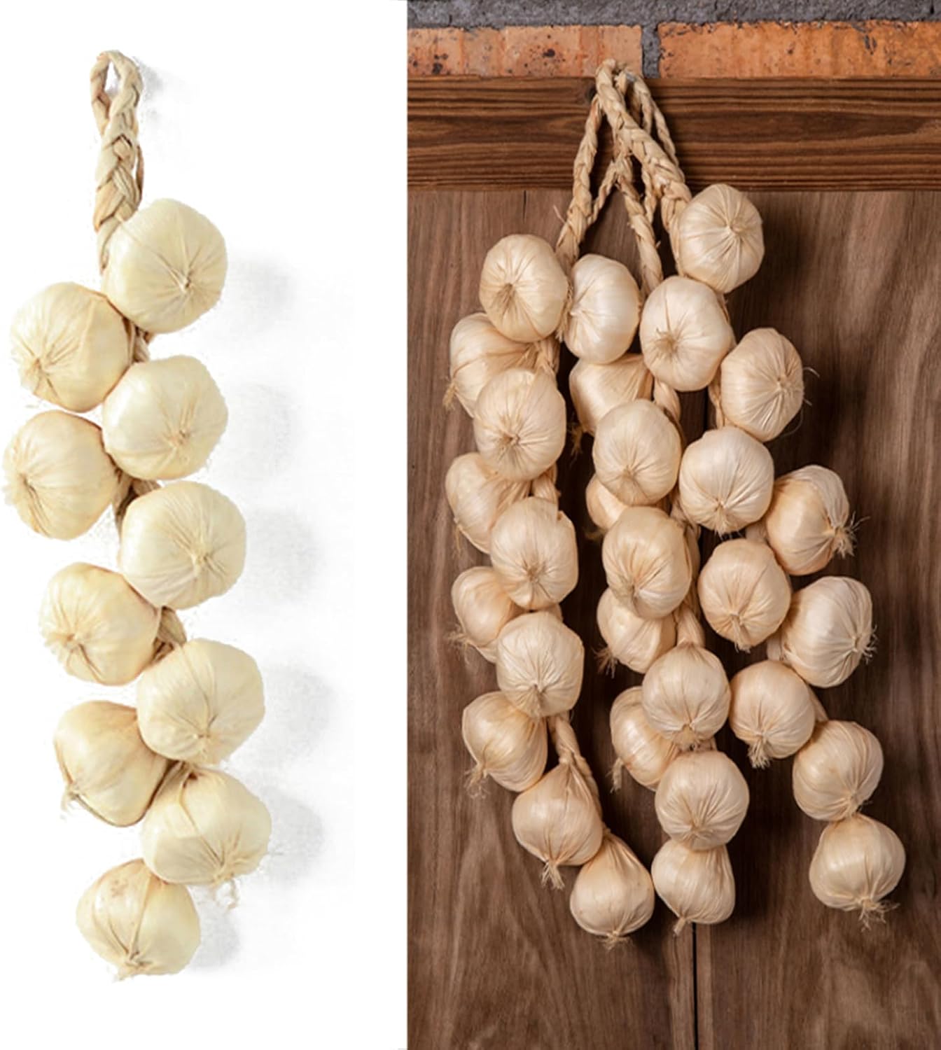 Lifelike Artificial Garlic Hanging String Decor 1 Pack