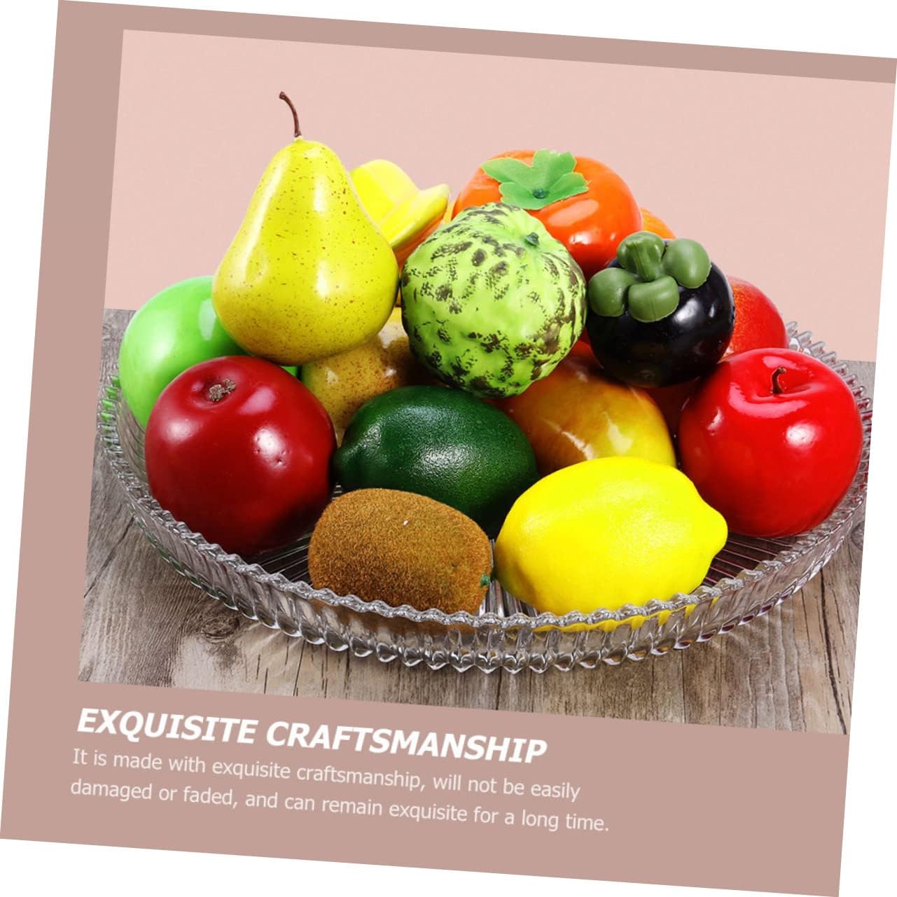 VICASKY 4Pcs Plastic Artificial Kiwi Fruit Decor