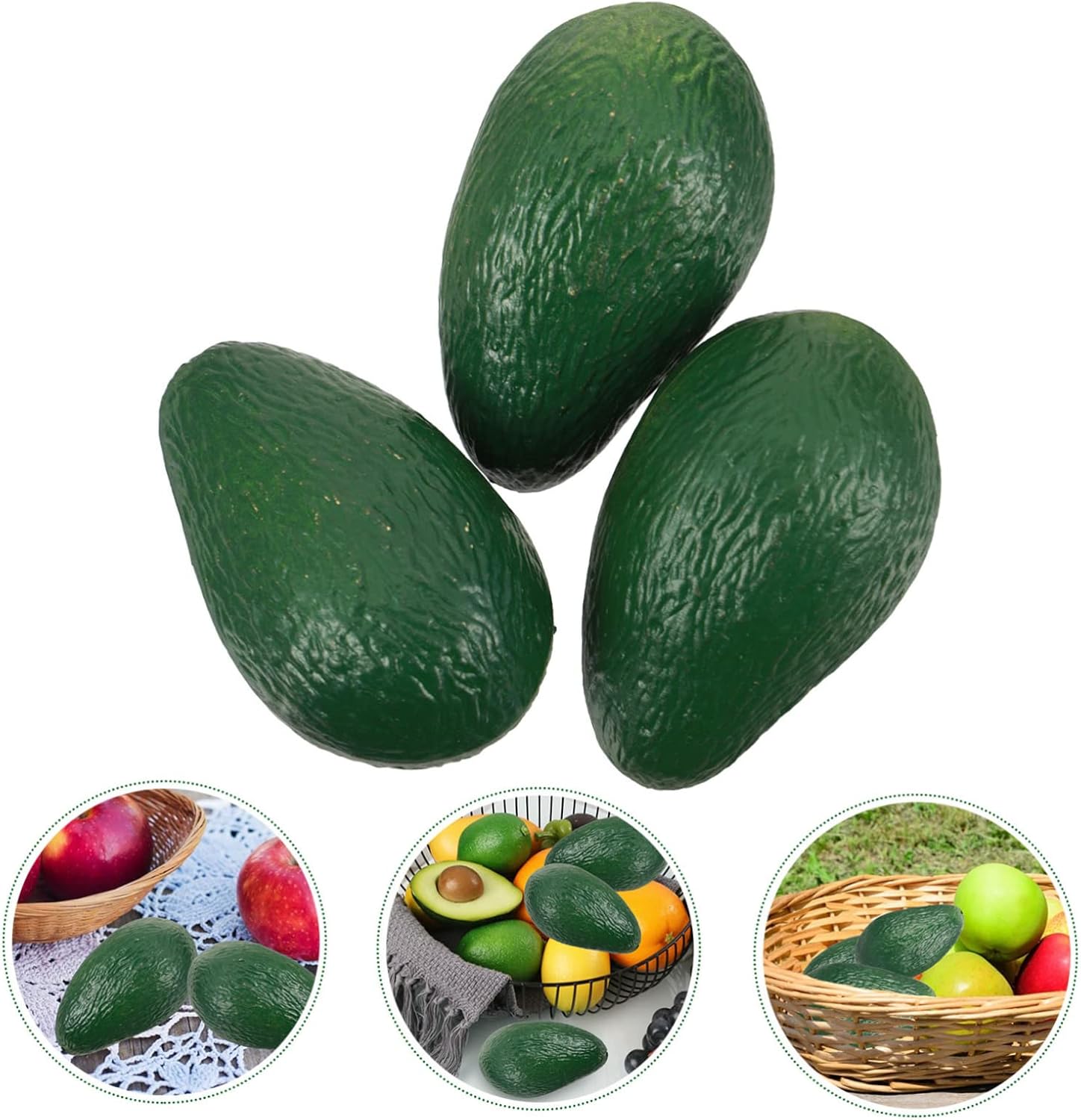 Realistic Avocado Simulation Artificial Fruits for Store Display