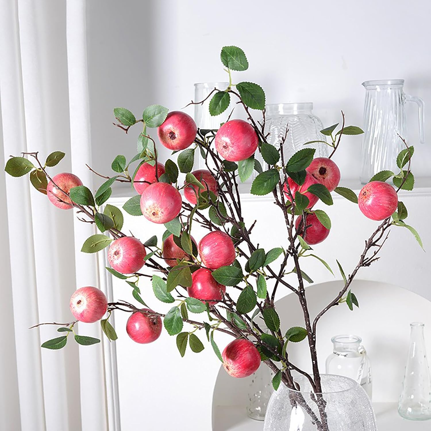 Lifelike Artificial Apple Branches for Home Decor