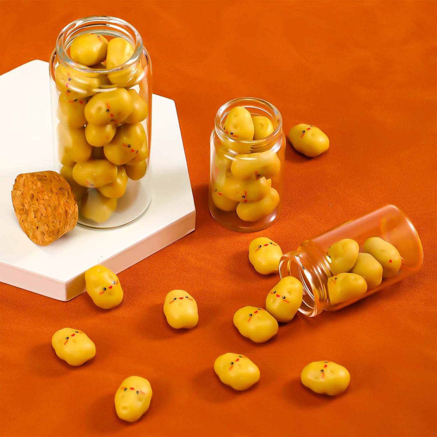 200 Pcs Positive Inspirational Mini Artificial Potato Decor