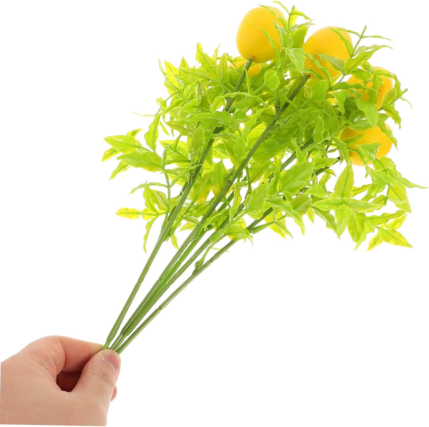 6pcs Lifelike Foam Lemon Cuttings for Home Decor