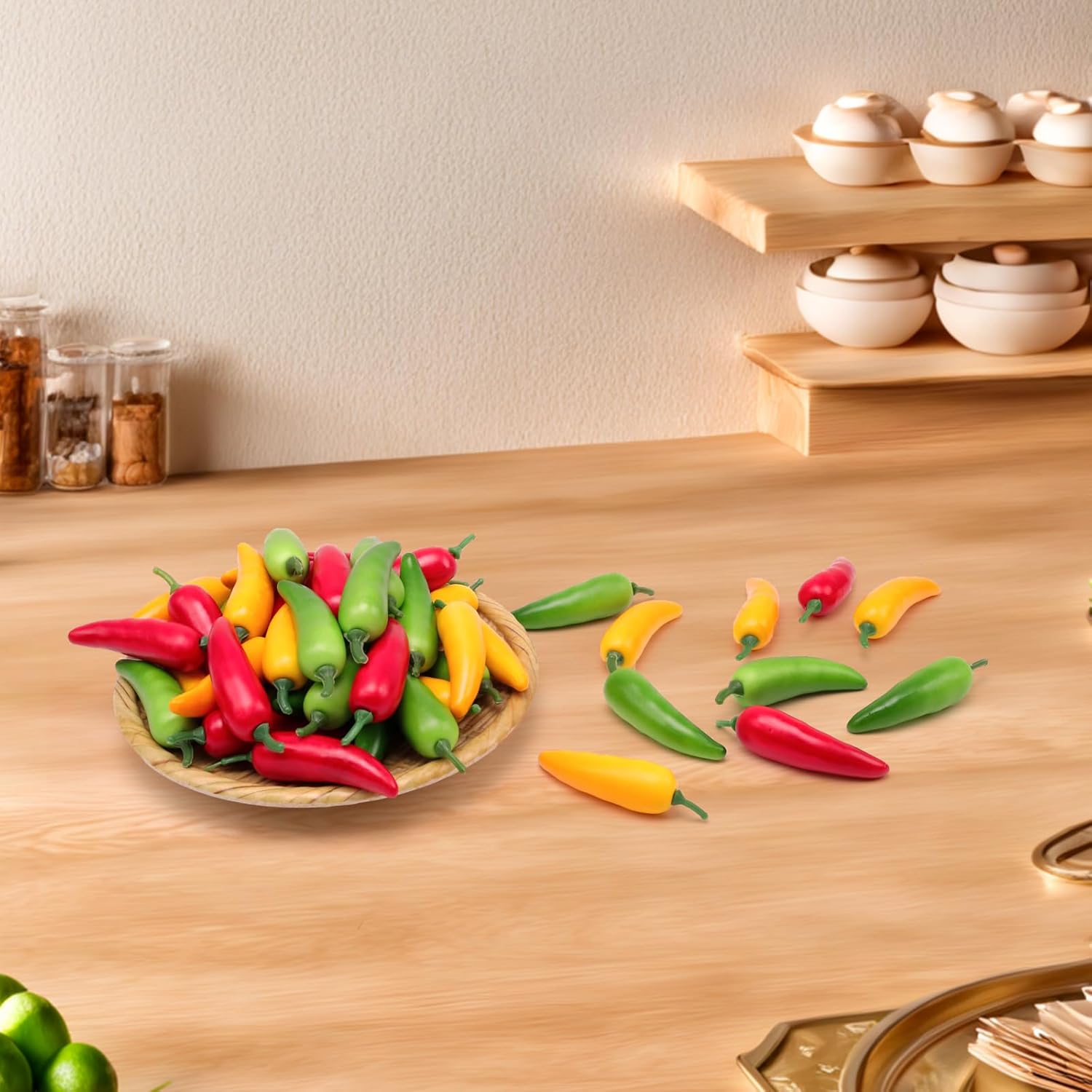 Gresorth 60pcs Artificial Mini Pepper Chili Decor