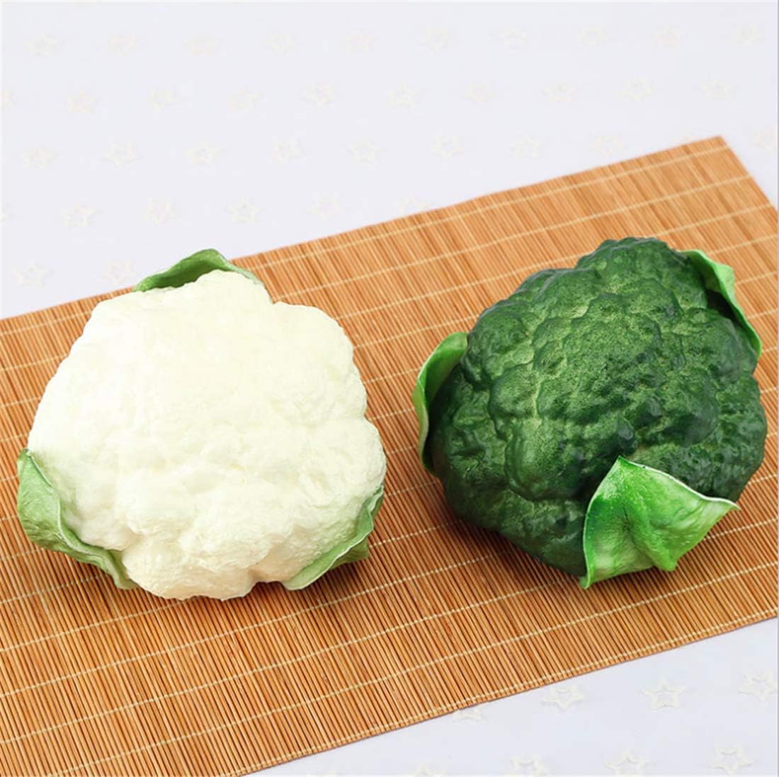 Zzooi Artificial Cauliflower and Broccoli Display Props