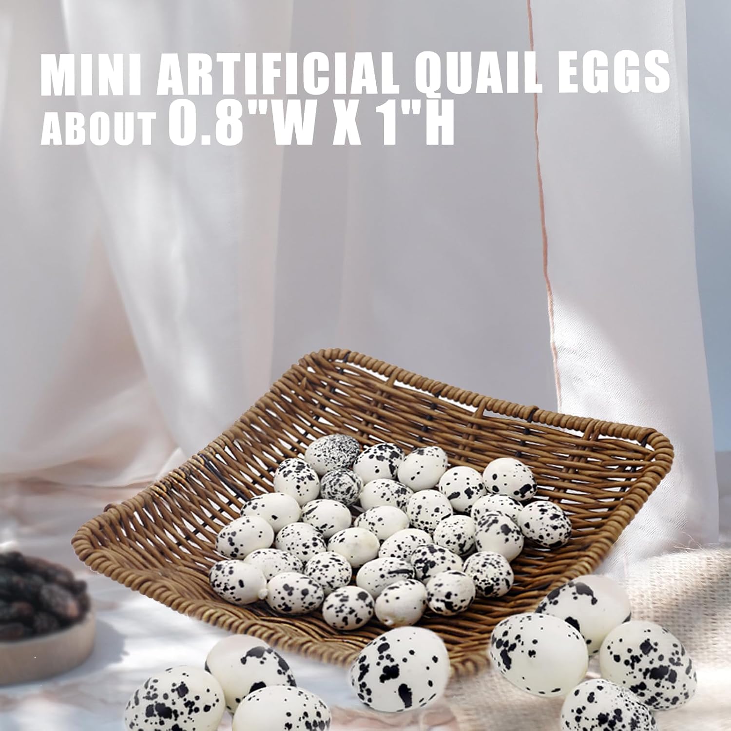 Tuxiaobu Lifelike Quail Egg Decorations 30 Pcs White
