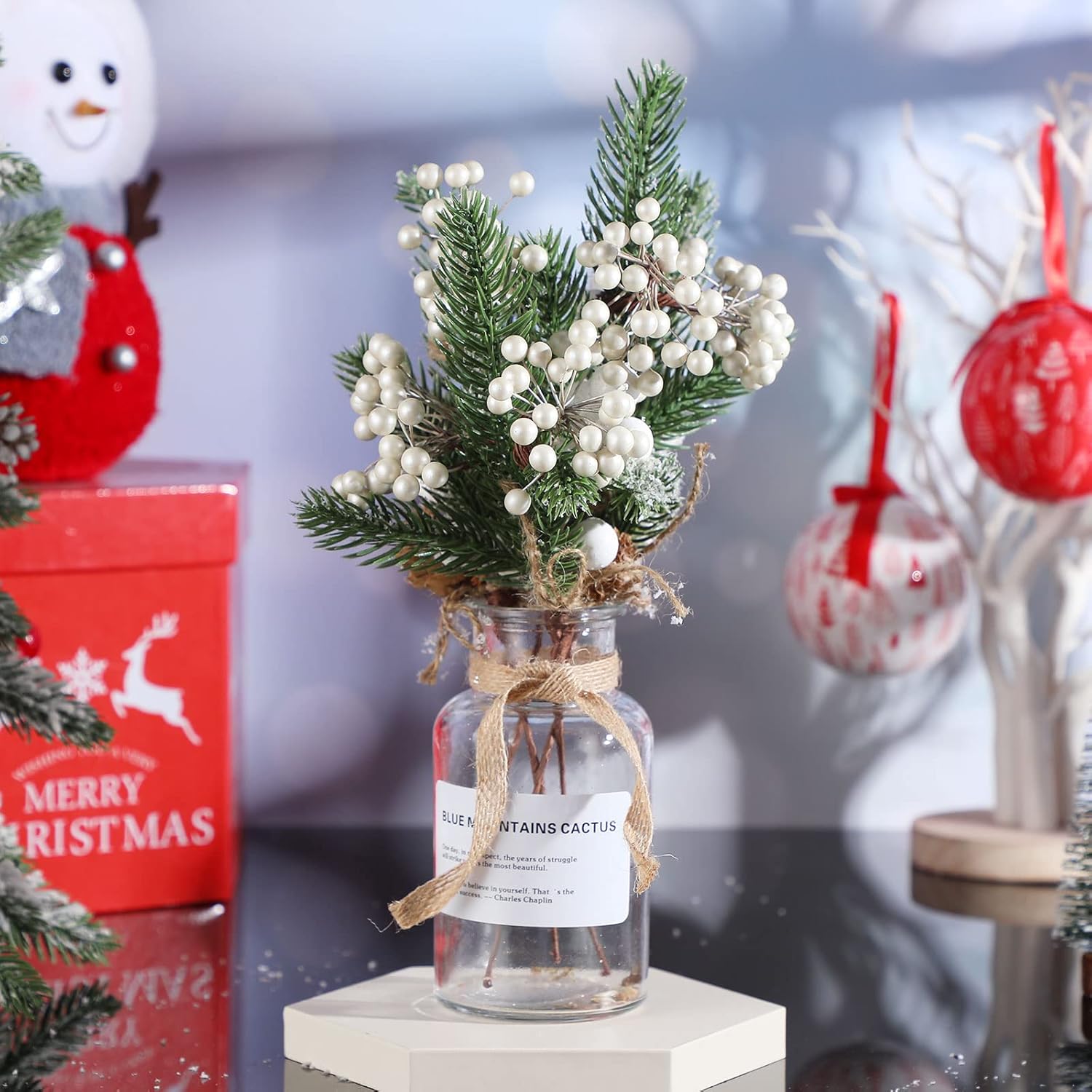 BBTO Artificial Holly Berries 250 Stems 500 Pieces White