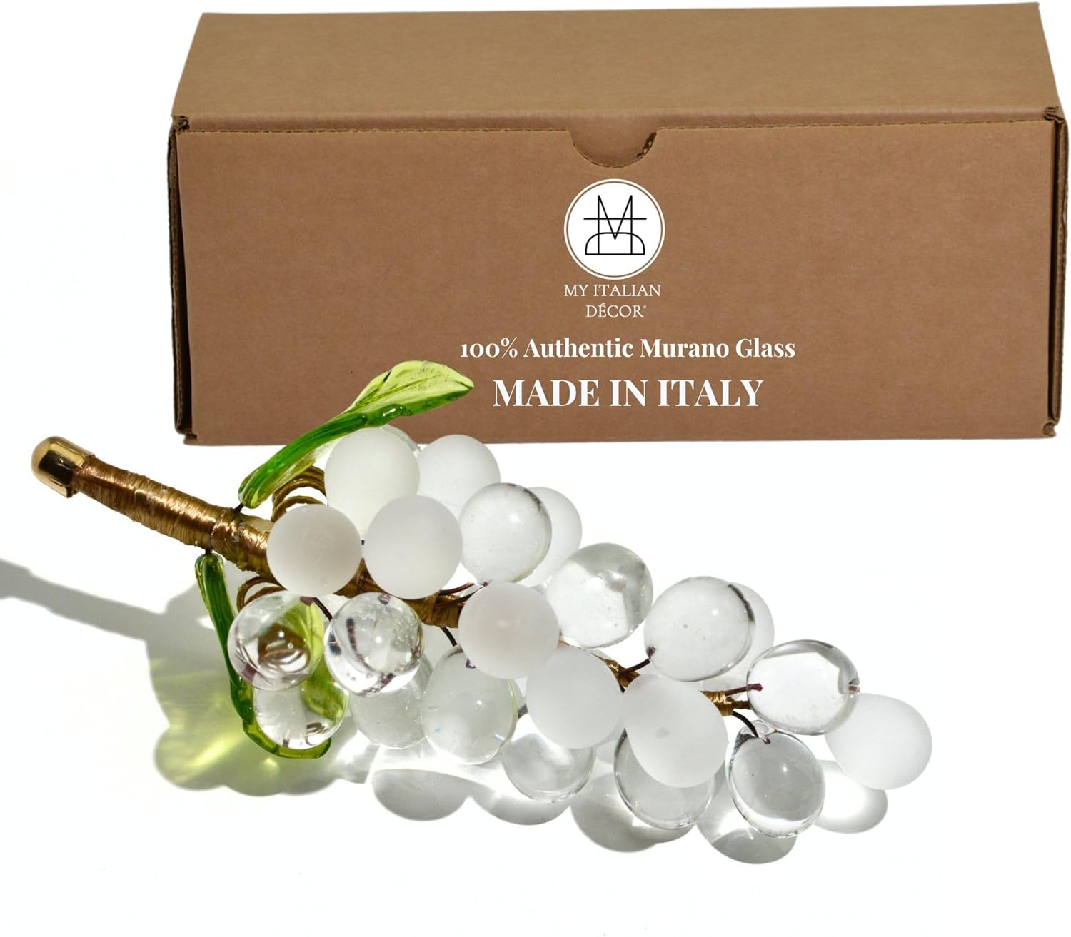 MY ITALIAN DCOR Handmade Murano Glass Grape Cluster Figurine 1