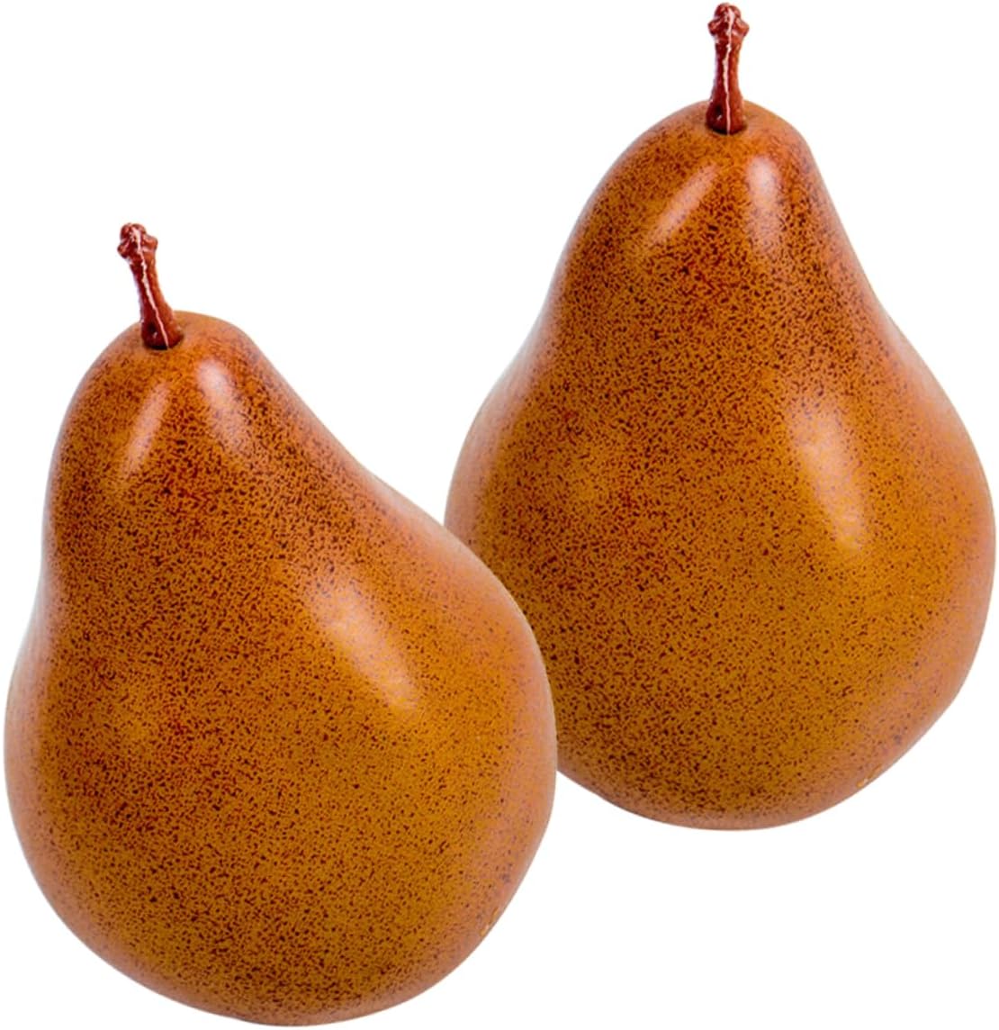 6pcs Faux Pears Decorations Lifelike Artificial Fruit Models for Home Kitchen Office and Restaurant
