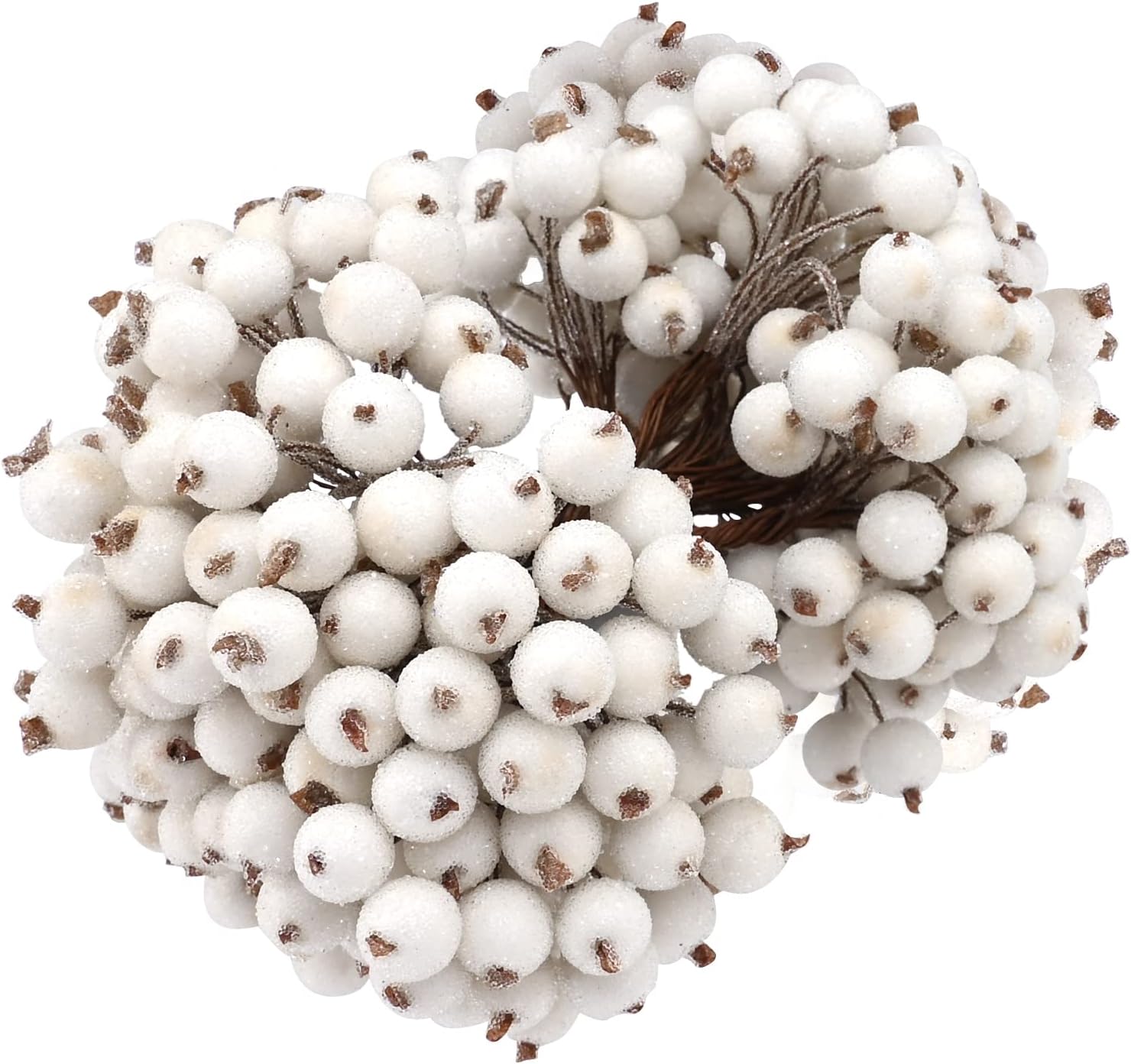 Christmas Foam Frost Berries Garland Decor White